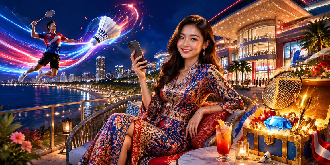 Kasino mudah alih bertemakan batik dengan grafik tempatan di Pulau Pinang